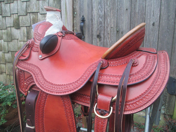 Selle Western Wade Ranch – D&L SADDLERY – Cuir Vachette – Taille 12-18 Pouces – NEUVE