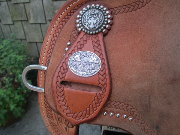 Martin Saddlery Cervi Crown C Barrel Saddle 14.5 Wide Tree