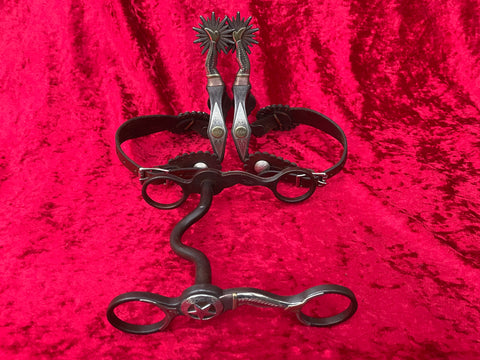 Jerry Wallace Gal Leg Spurs And Bit Set W/ Buddie Foster Spur Straps (SALE PENDING)