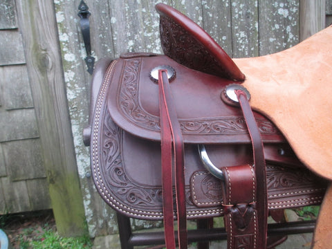 Paul Custom Saddlery Roping Saddle, Ranch Saddle