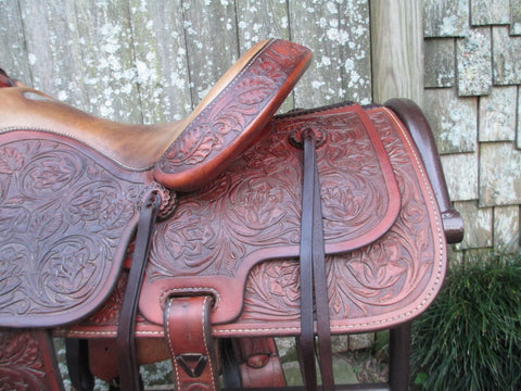 Used J M Capriola Ranch Saddle Roping Saddle