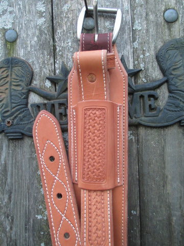 New Bob's Light Oil Basket Stamped Back Girth With Billets