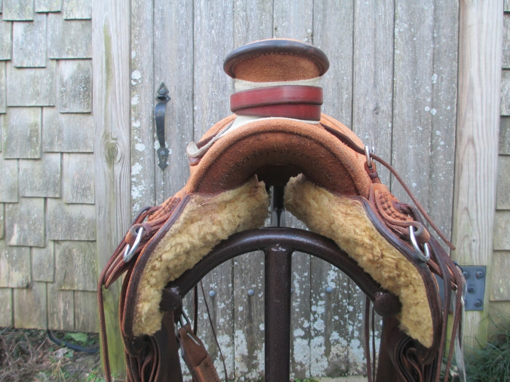A Fork Wade Tree Western Style Roping Ranch Roughout Leather A Fork Wade Tree Western Style Roping Ranch Roughout Leather