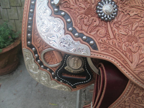 Harris Show Saddle With Silver Horn LIKE NEW