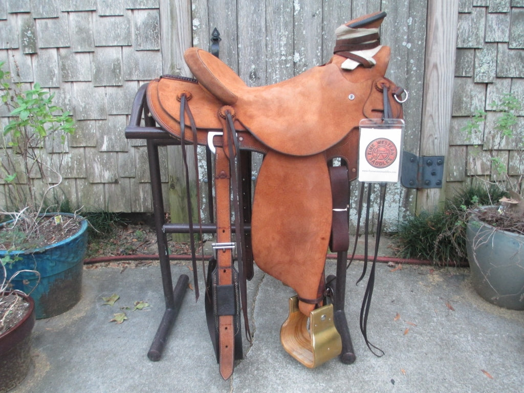 Frecker Wade Roping Saddle Ranch Saddle - Fine Western Saddles