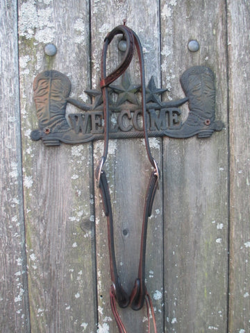 New Bob's JW Antique Oiled Floral Tooled One Ear Headstall