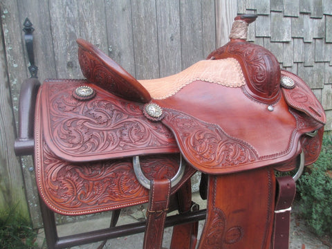 Jeff Smith Team Roping Saddle Built On A Billy Hogg Tree