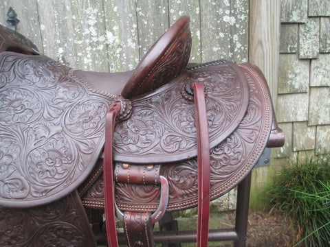 Ryon’s Ranch Saddle, Roping Saddle Built By John Burge
